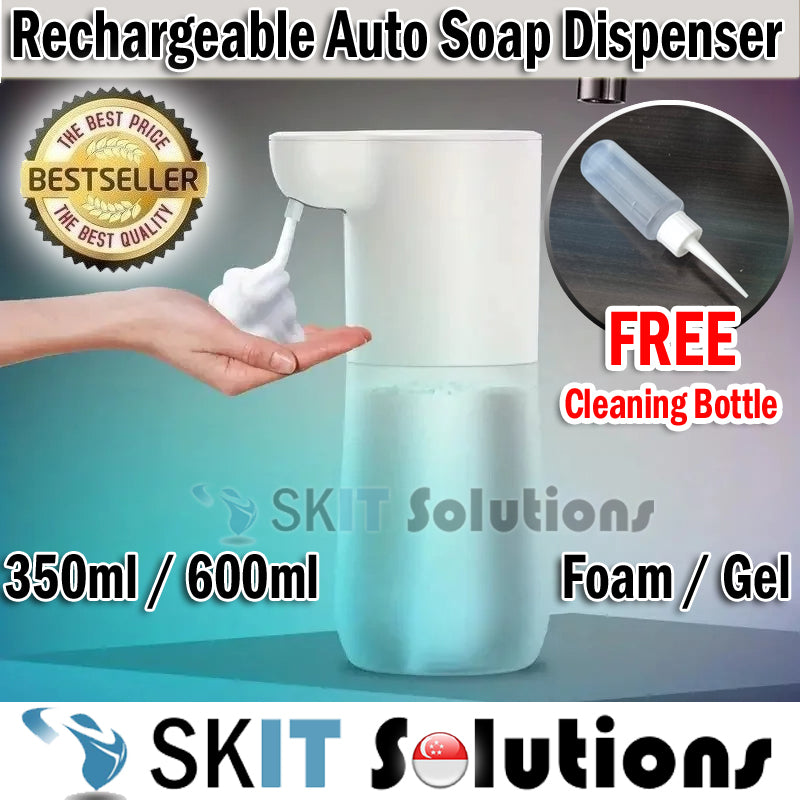 350/600ml Automatic Soap Dispenser Foam/Liquid Gel Hand Free Touchless Smart Auto Dish for Bathroom