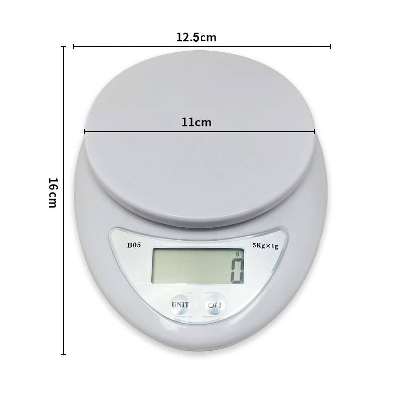 Digital Kitchen Weighing Scale 5kg/1g Electronic Food Scale LCD Cooking Baking Coffee Herb Jewelry