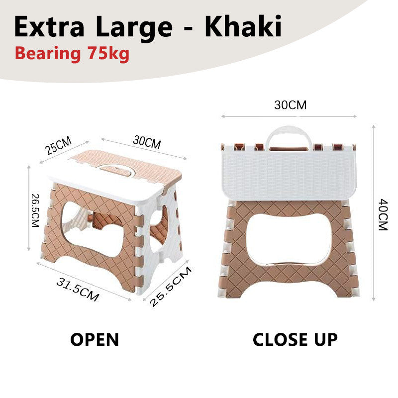 Foldable Portable Stool Chair Outdoor Camping Fishing Lightweight Stackable Seat for Kids Adults