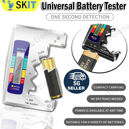 Universal Digital Battery Tester BT-886 LCD Display Battery Checker Meter AA AAA C D 9V Button Cell