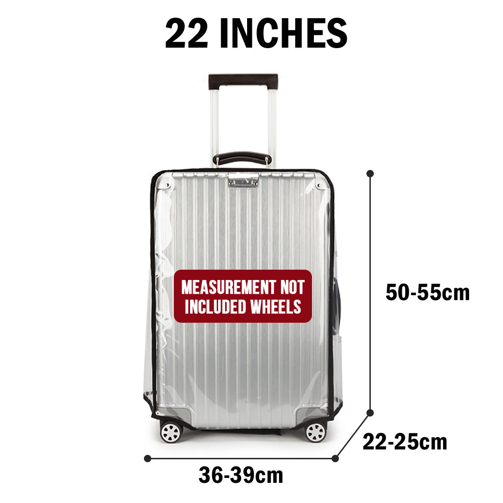 PVC Clear Cover For Luggage Protector Travel Suitcase Cover Transparent Waterproof Trolley Protective Bag 20-30 Inches