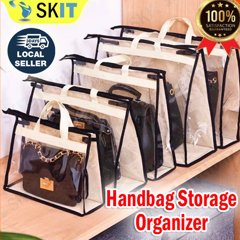 Transparent PVC Handbag Dust Cover Hanging Storage Organizer Closet Protector Wardrobe Bag
