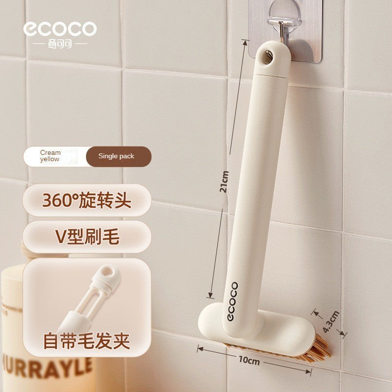 ECOCO Multi Function Gap Cleaning Brush 2 In 1 Rotary Seam Cleaner Brush 2in1 Bathroom Toilet Brush