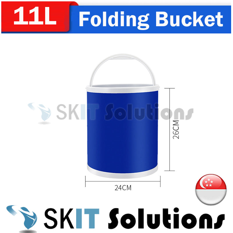 20L/13L/11L/9L Round Folding Water Pail Bucket Foldable Barrel Dish Tub Car Washing Fishing Camping Mopping Gardening