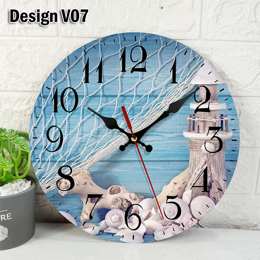 12' Vintage Retro 30cm Wall Clock 12 Inch Silent Non-Ticking Wooden Rustic Style Decorative for Living Room Kitchen Home