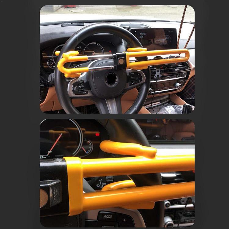 Twin Hook Car Steering Wheel Lock Anti-Theft Vehicle Double Antitheft Locking Device Theft Security Protection Essential