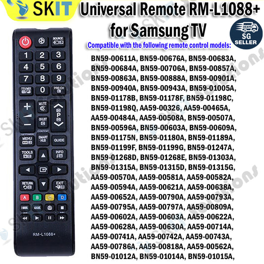 RM-L1088+ Universal Replacement Samsung LCD TV Remote Control BN59-01178B BN59-01268E BN59-01315A BN59-01303A BN59-01199F BN59-01199G BN59-01189A BN59-01268D BN59-01315D BN59-01315G