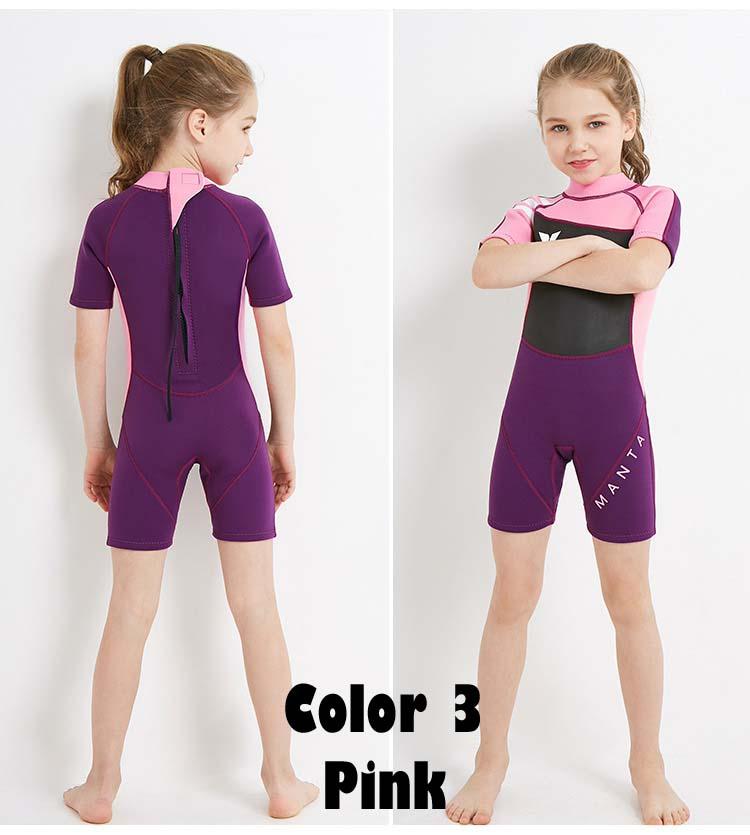 KIDS Thick Swimsuit ★ WS-18813 Short Sleeve Swimming Costume Wear Suit Diving ★ Swim Clothes Boy and Girl