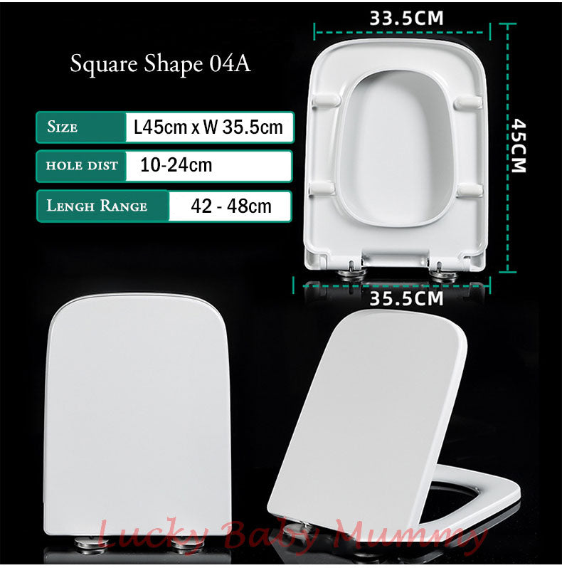 Toilet Seat Cover Quick Release Silent Slow Close Extra Thickness Easy Install Lid Seatcover 马桶盖