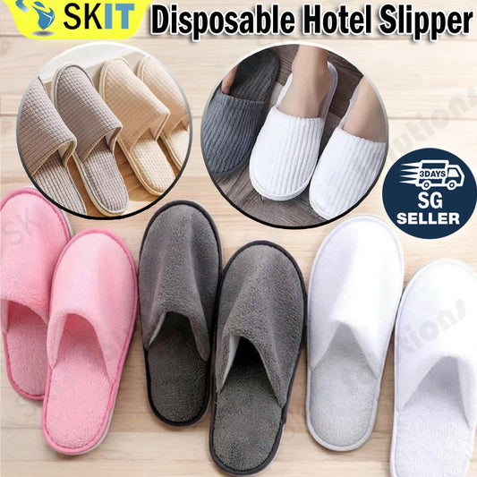 Disposable Hotel Slippers Non-Slip Guest Slippers Free Size Soft Comfortable for Men & Women