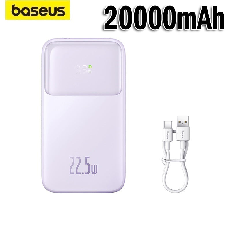 Baseus Comet Series 22.5W Power Bank Powerbank 10000mAh 20000mAh with Built In Dual-Cable Portable Charger Fast Charge