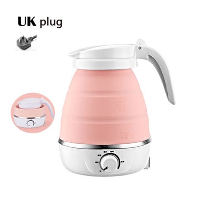 600ML Mini Folding Electric Travel Water Kettle 304 Stainless Steel Food Grade Silicone Kitchen Foldable Kettles Teapot