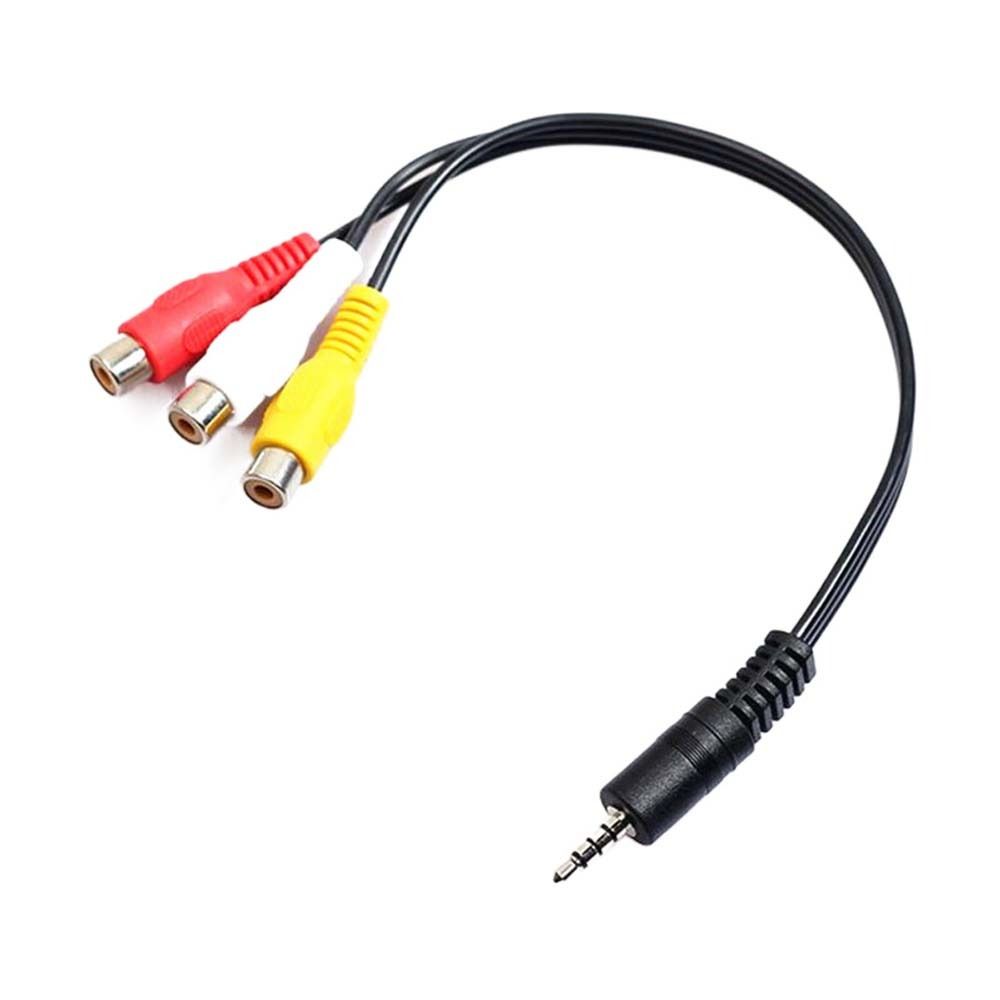 28cm 3.5mm AUX Male Stereo Jack to 3 RCA Female 3RCA AV Adapter Cable Audio Video Playback Mini Plug