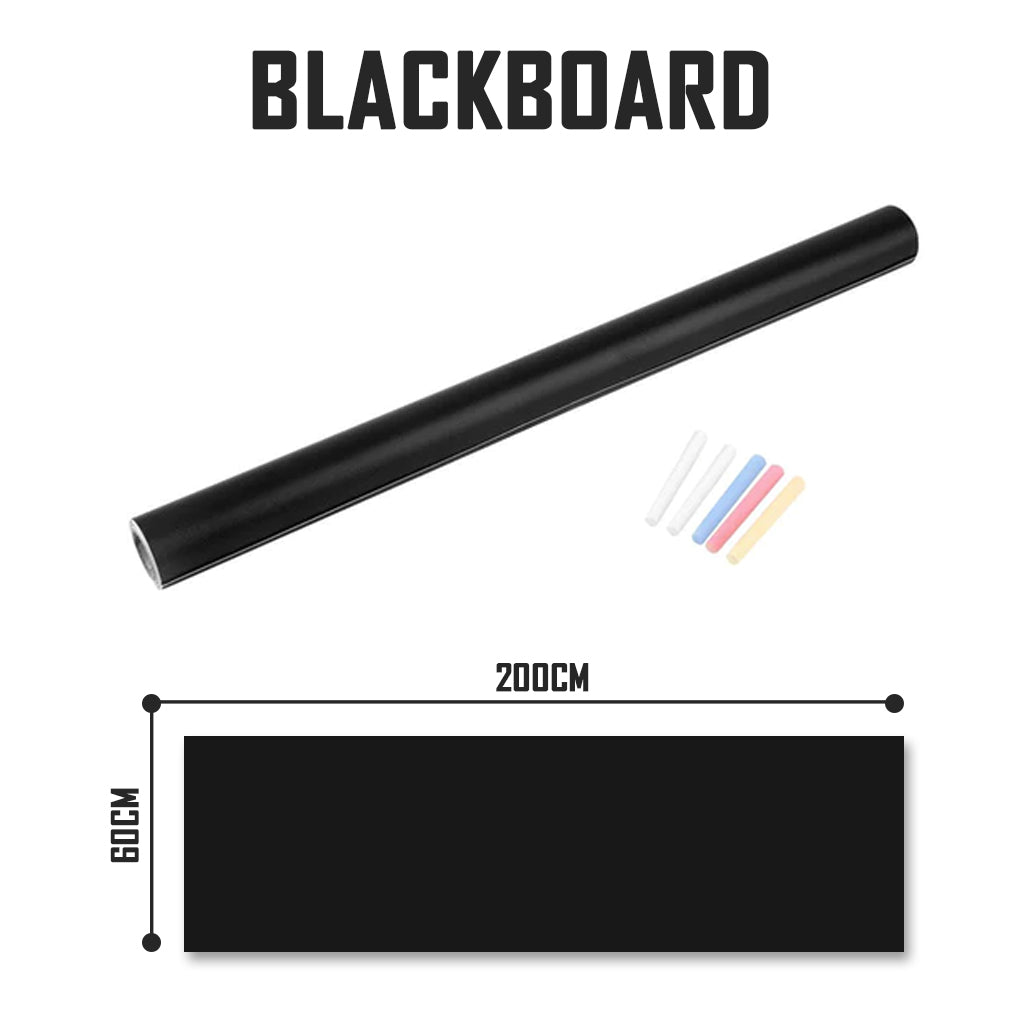 PVC Whiteboard Blackboard Wall Sticker Black White Writing Board Drawing Memo Chalk Sheet Stick School Classroom Kids