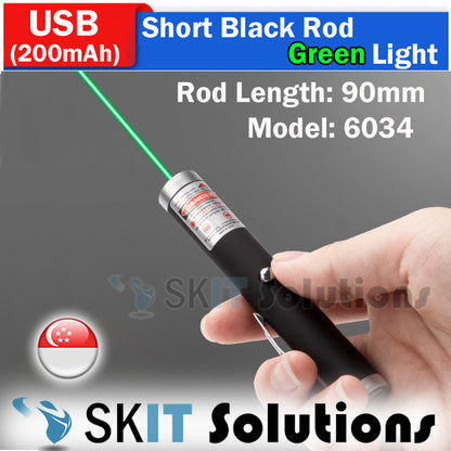 Green Laser Pointer Pen High Power Powerful Red Beam Light Presentation Clicker Presenter USB Rechargeable/AAA Batteries