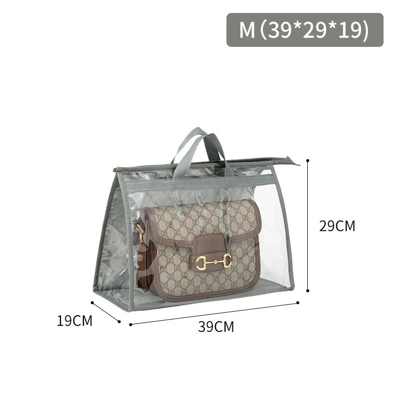 Transparent PVC Handbag Dust Cover Hanging Storage Organizer Closet Protector Wardrobe Bag