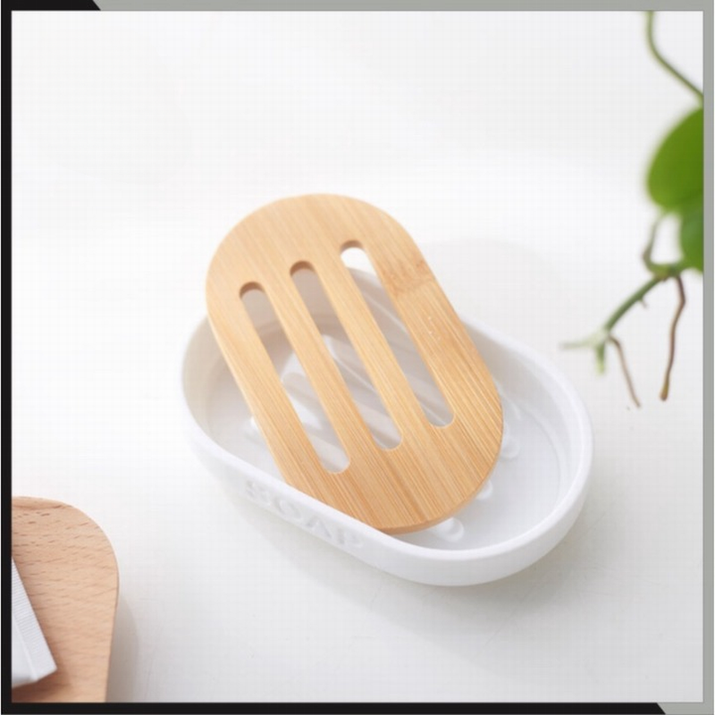 Japanese Style Bamboo Bathroom Set / Toilet Bowl Brush / Toothbrush / Toothpaste Holder / Soap Box / Mouthwash Cup / Soap Pump / Wash Rack