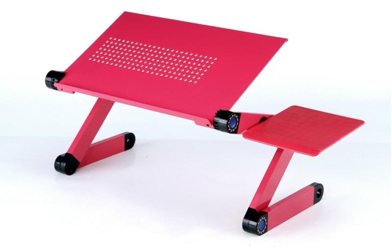 480 x 263 mm Laptop Table with Mouse Pad ★ 360° Adjustable Foldable Notebook Pc Desk Table Vented Stand Portable Bed Tray
