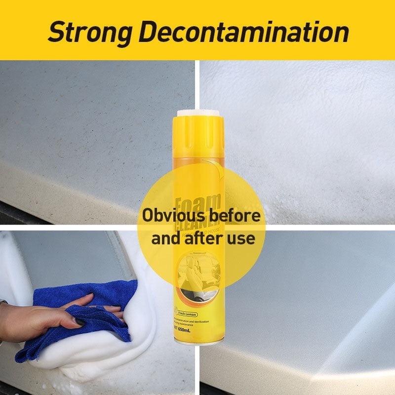 650ML Foam Cleaner Spray Multi-Functional Stain Remover Car Home Anti Bacterial All Purpose Cleaning