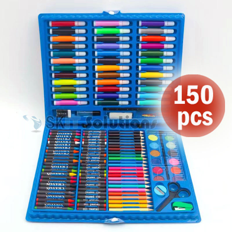 208pcs/168pcs/150pcs Kid Art Set Color Pencil Marker Drawing Painting Water Crayon Goodie Bag Stationery Children Gifts