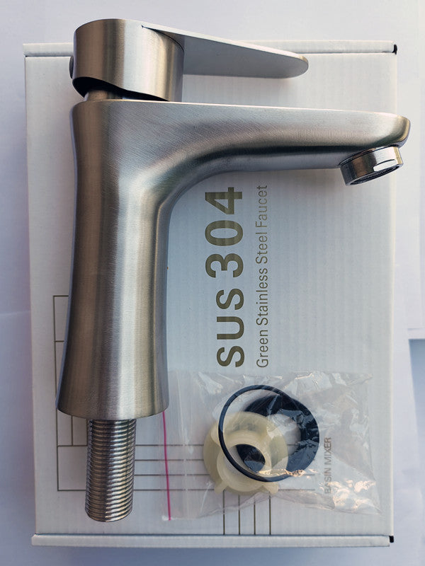 SUS304 Stainless Steel Toilet Basin Faucet Cold Water Tap Household Under Table Basin Bathroom Cabinet Washbasin Sink