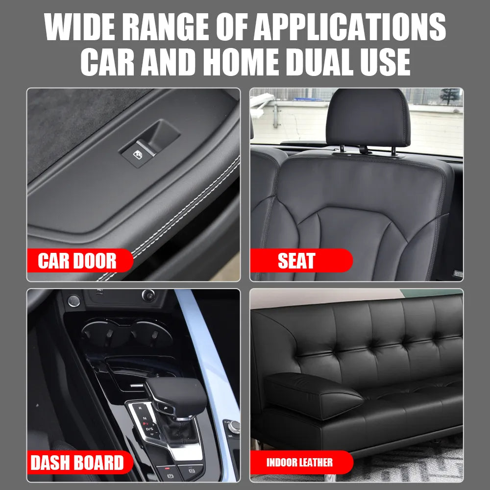 Car Plastic Restorer Leather Repair Spray Dashboard Trim Vinyl Rubber Cleaner Polish Shine Protect