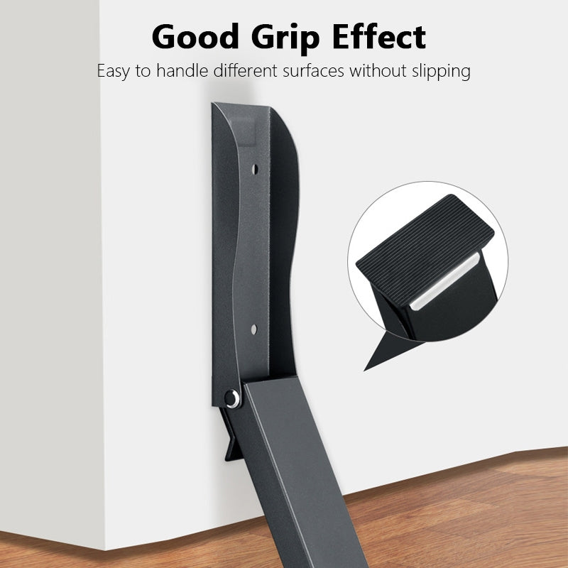 Aluminum Alloy Door Stopper Hand Foot Step Blocker Windproof Anti-Pinch No Drill Silent Non-Slip