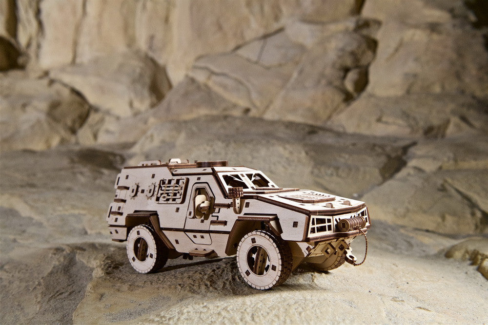 Ugears Dozor-B Combat Vehicle ★Mechanical 3D Puzzle Kit Model Toys Gift Present Birthday Xmas Christmas Kids Adults