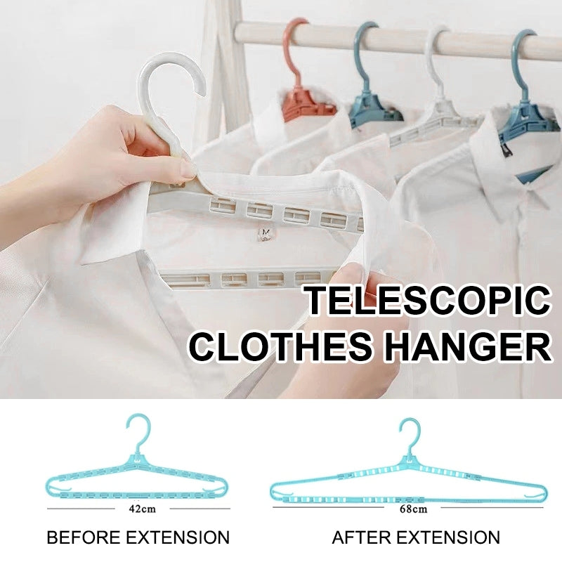 Super Long Retractable Telescopic Clothes Hanger 360° Rotating Hook Laundry Rack Space Saving Towel