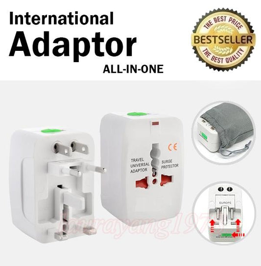 Universal / International / Worldwide Travel Adaptor All-In-One with USB / Type-C Charging Ports