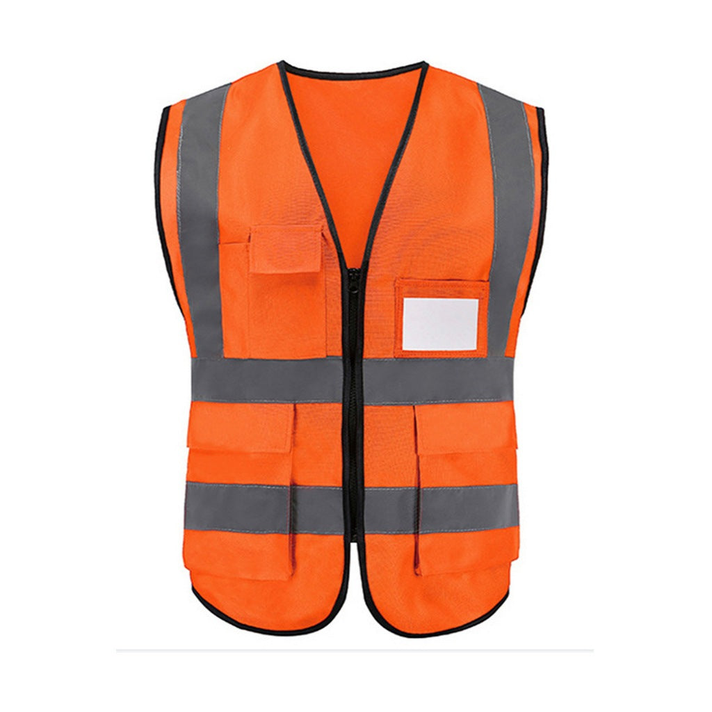 Reflective Safety Vest High Visibility Traffic Multi-Pocket Breathable Work Outdoor Night Cycling