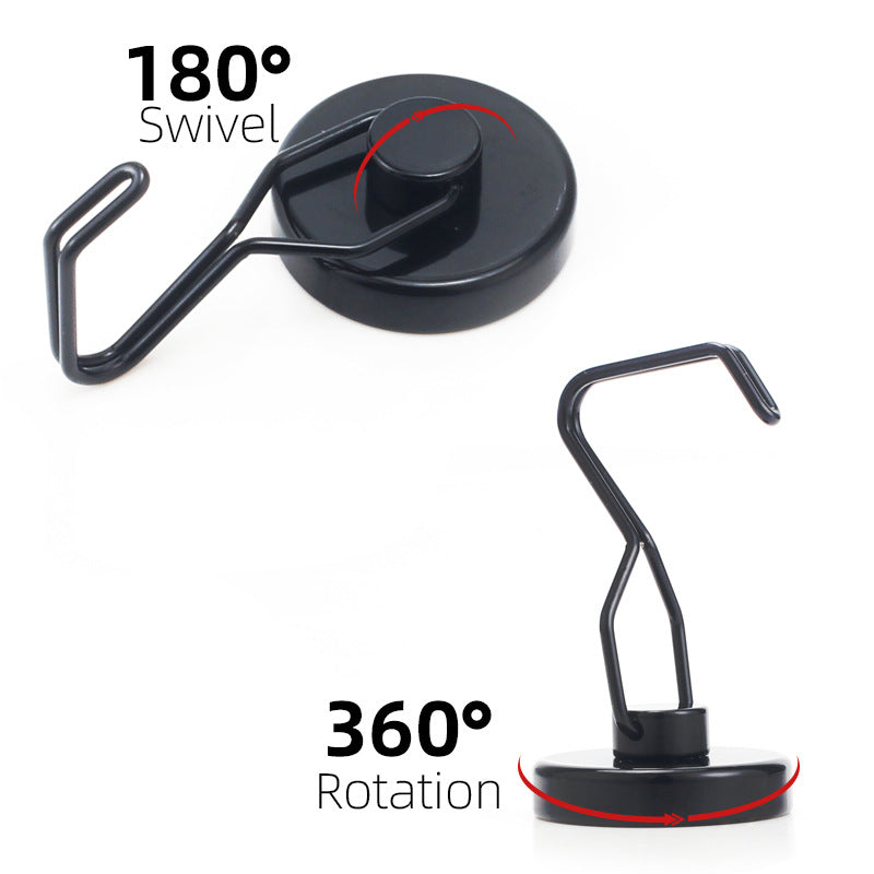 【SKIT】【Bundle of 3】Heavy Duty Magnetic Swivel Hooks 360 Rotating Rotate Strong Magnet Hooks Waterproof Water Rust Resistant Anti-Slip, Garage Modern Magnetic Hooks for Indoor Outdoor Hanging Refrigerator Grill Kitchen Fridge, Swivel Hook Magnets,25mm Dia