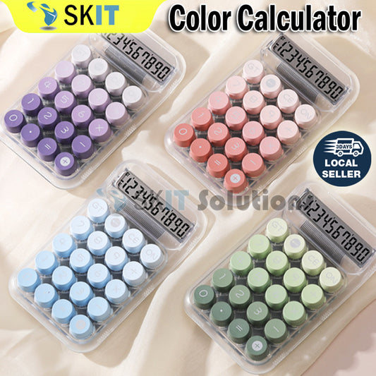 Gradient Color Calculator Large Display Transparent Dopamine Design Mechanical Style Student Office Use