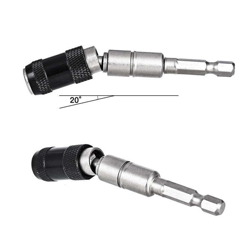 1/4" Hex Magnetic Rotating Pivot Drill Bit Extension Rod Screwdriver Tip Holder Quick Change Tool