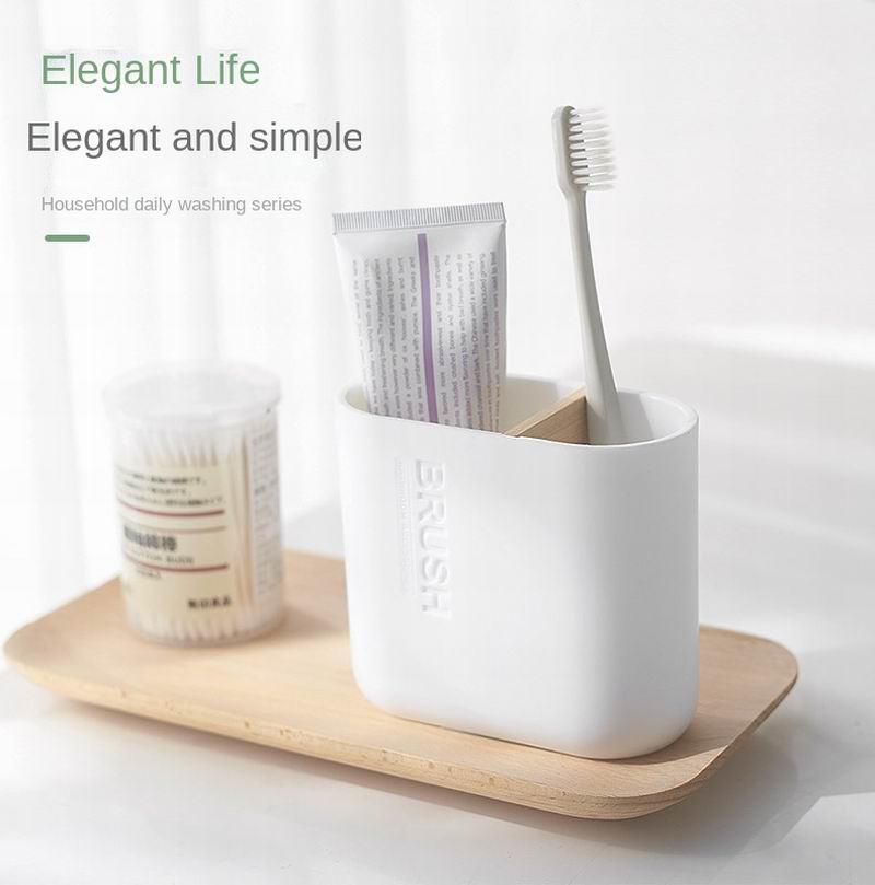 Japanese Style Bamboo Bathroom Set / Toilet Bowl Brush / Toothbrush / Toothpaste Holder / Soap Box / Mouthwash Cup / Soap Pump / Wash Rack