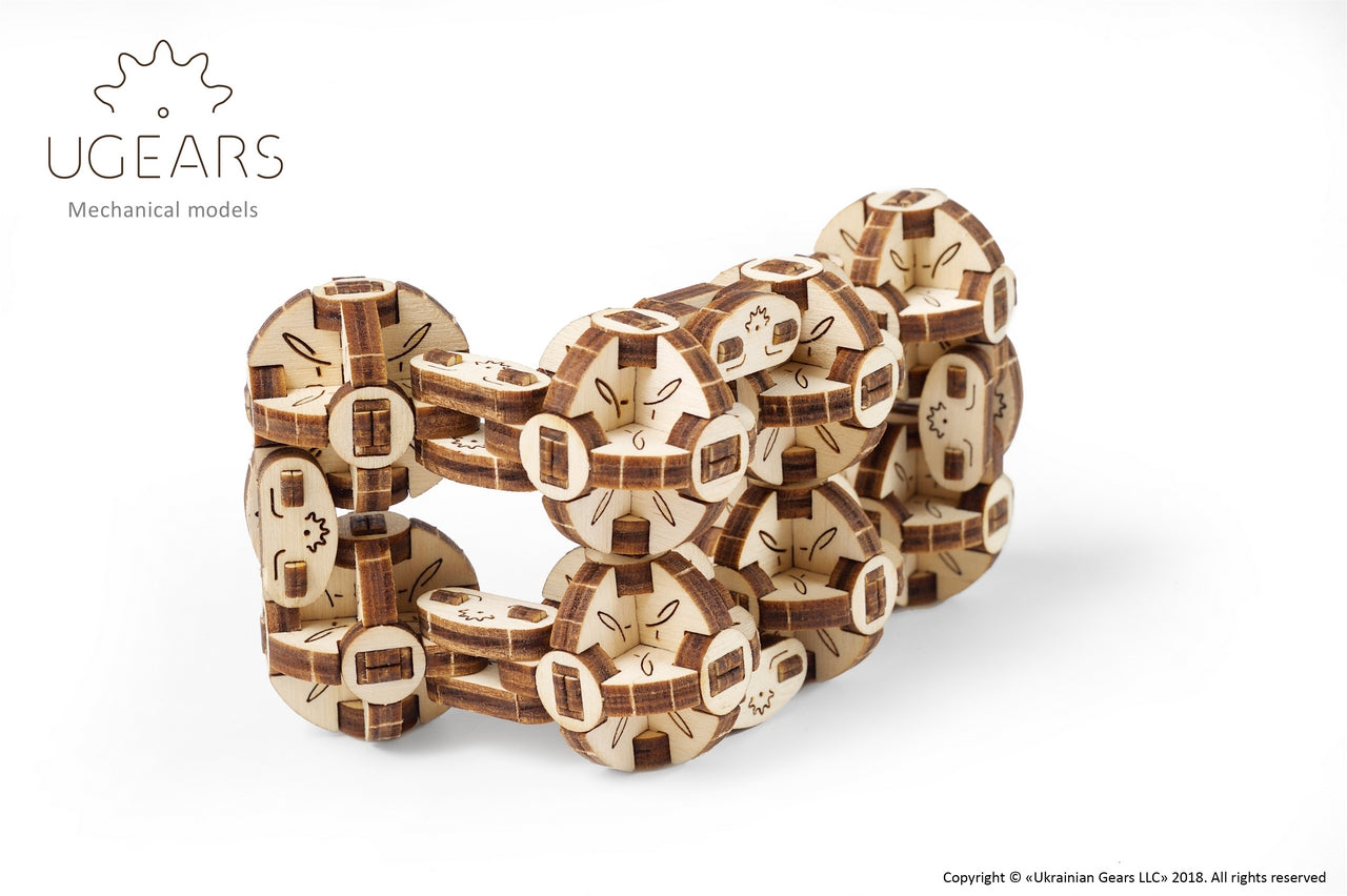 Ugears Flexi-Cubus ★Mechanical 3D Puzzle Kit Model Toys Gift Present Birthday Xmas Christmas Kids Adults