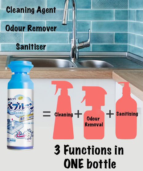 Drainage Power Flush Sink Drain Pipe Toilet Bowl Cleaner Japan Formula Foaming Plughole Sanitiser
