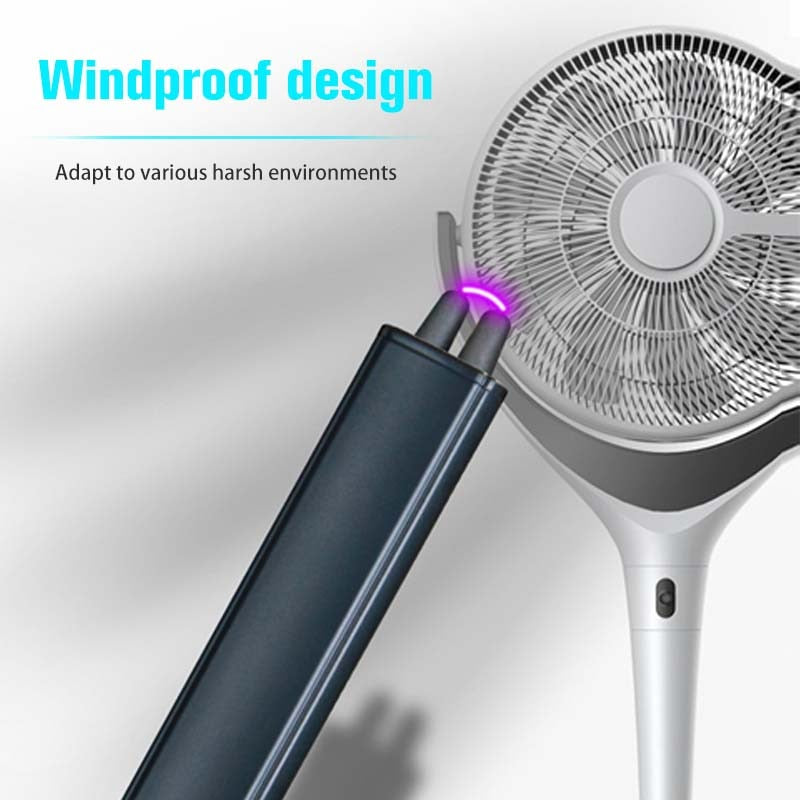 USB Rechargeable Electronic Rod Single Arc Lighter Windproof Flameless Ignitor for Candles Stove Gas Cooking Outdoor BBQ