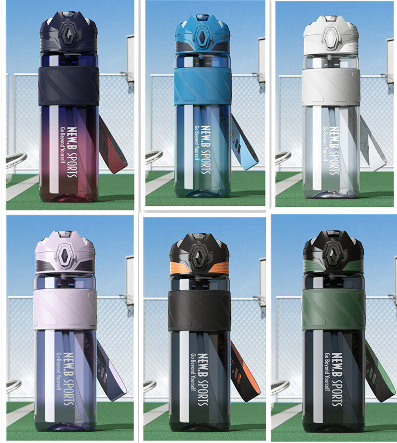 Tritan Water Bottle Straw Filter Gym Outdoor Hot Cold Leakproof Sports Cycling School Portable Dual Way