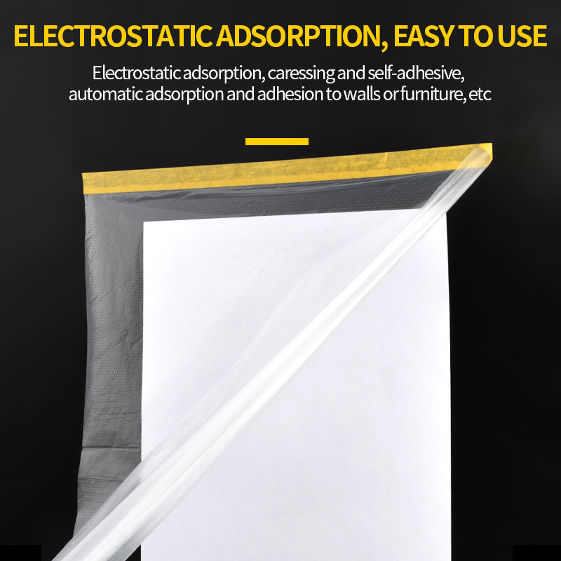 Pre-Tape Masking Film Wall Paint Spray Painting Furniture Renovation Protection Painter Tape Plastic Drop Cloth Sheet