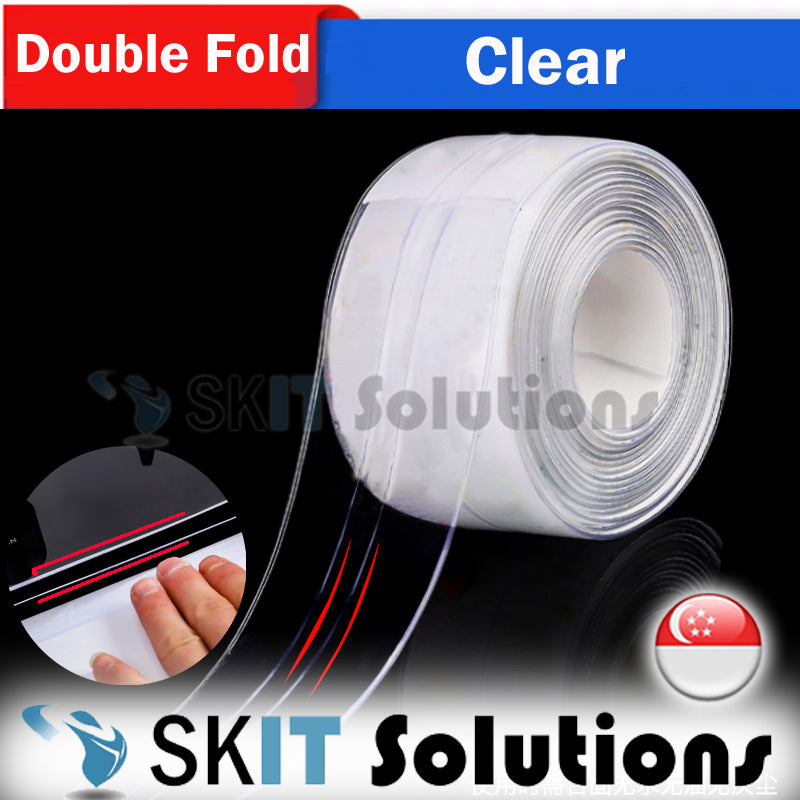 Upgraded Single / Double Fold Caulk Tape Self Adhesive Mildew Sealing Wonder Tape Sealant Sealer Strip for Kitchen Bathroom