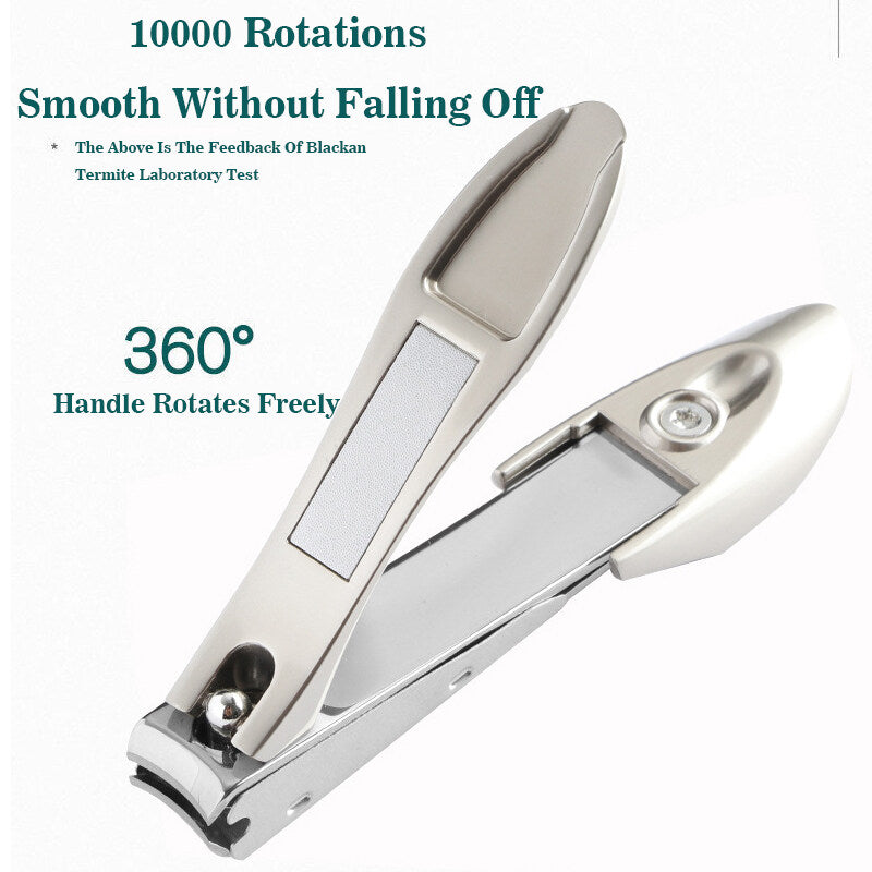 Ultra-Thin Portable Premium Folding Nail Clipper Double Head Dual-Purpose Stainless Steel Nail Cutter Manicure Tool