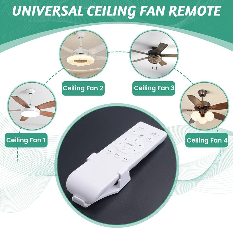 Smart Universal Ceiling DC Fan Lamp Remote Control Kit Receiver 6 Speed Timing Wireless Controller