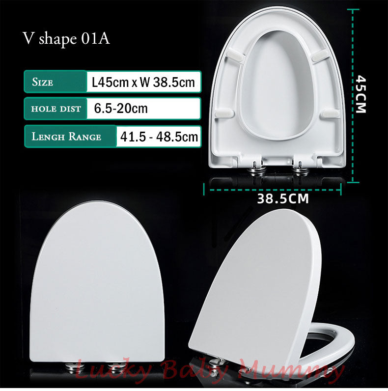Toilet Seat Cover Quick Release Silent Slow Close Extra Thickness Easy Install Lid Seatcover 马桶盖