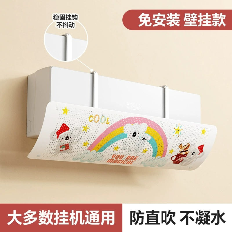 Adjustable Aircon Deflector Wind Spread Air Conditioner Windshield Deflactor Cover Wall-Mounted Guide