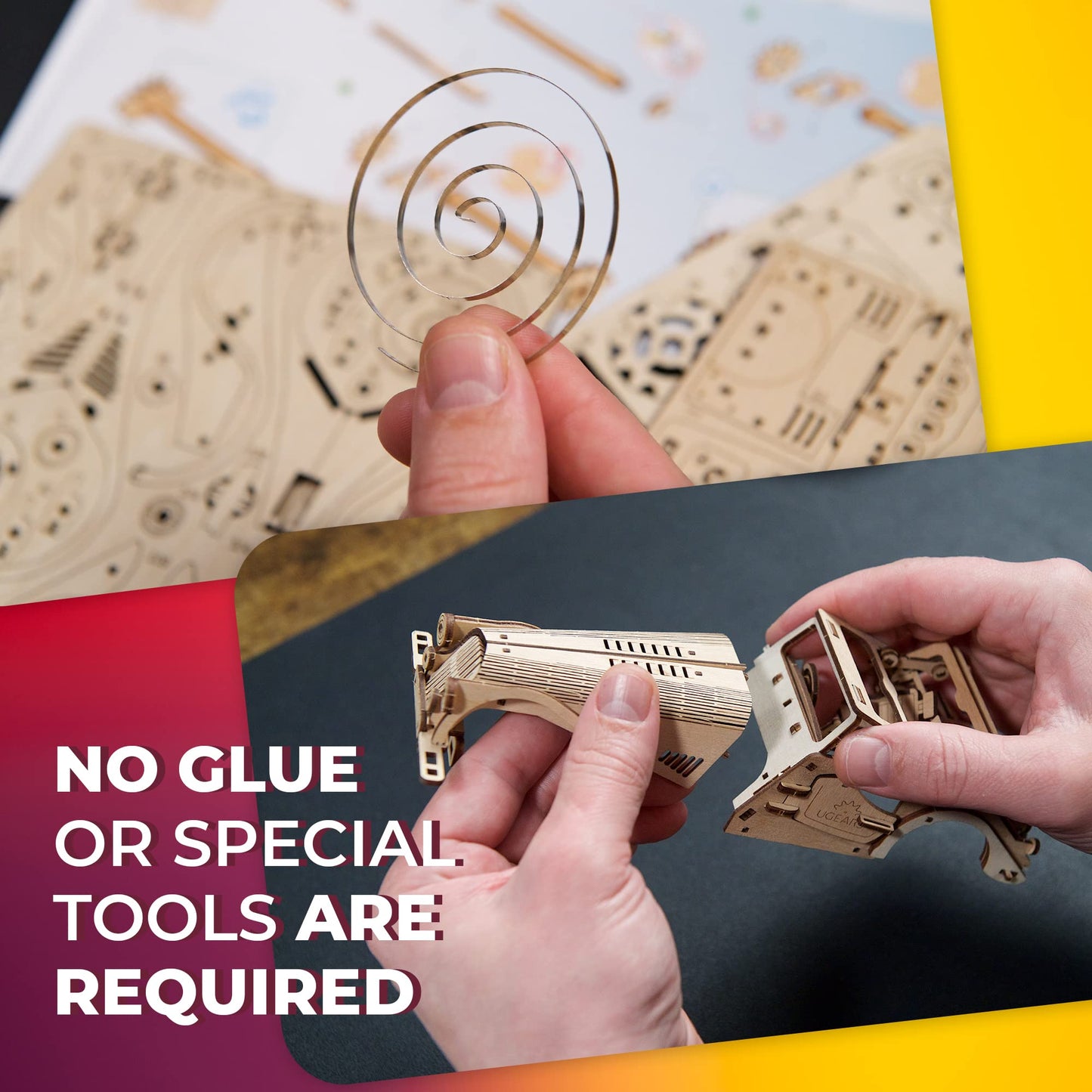 UGEARS Sports Car Rapid Mouse 3D Mechanical Model Wooden Puzzle DIY Kits