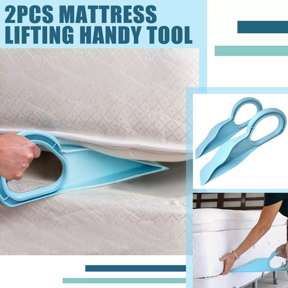 2PCS Mattress Lifter Wedge Elevator Household Bed Making Mattress Lifting Handy Tool Bed Maker Kit Mattress Raiser