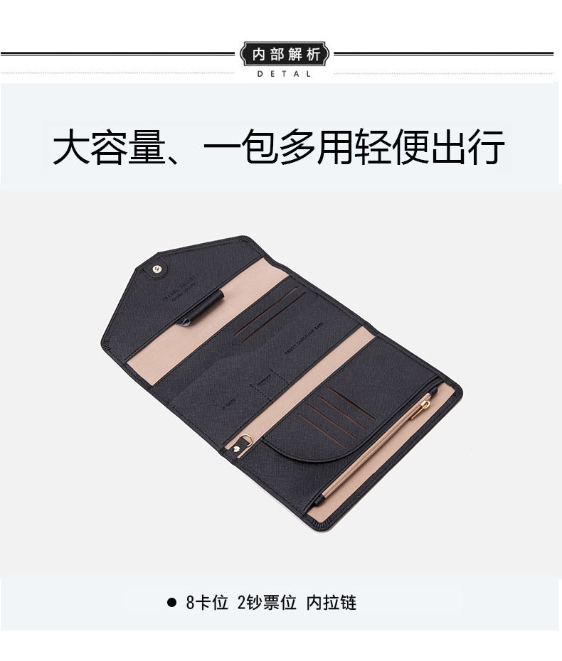 RFID Blocking Anti-Theft Travel PU Leather Wallet Passport Holder Cash Credit Card Organizer Protection Pouch Case Cover