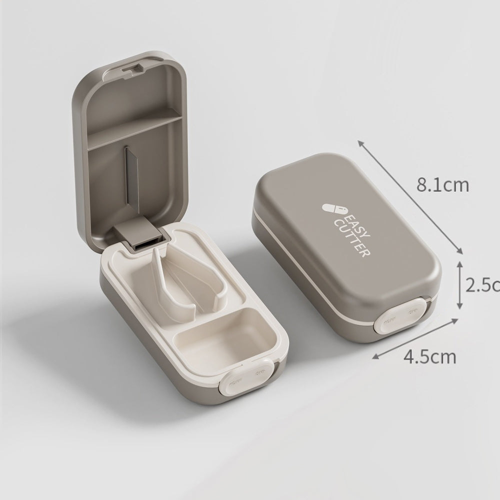 Adjustable Pill Cutter Splitter Crusher with Storage Box Medicine Tablet Easy Divider Organizer Case