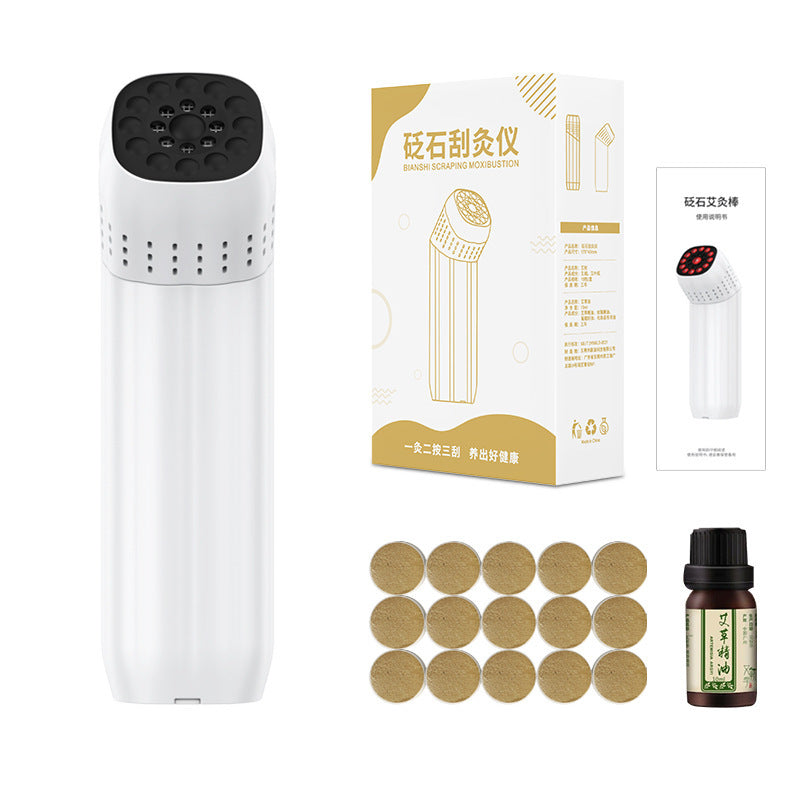 Portable Heated Moxibustion Massage Device Scraping Bianstone Gua Sha Cupping Body Tool Moxa Stick